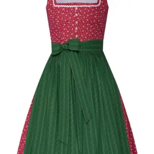 Mini Dirndl 60 cm rot grün Laureen 009197 ~ 36