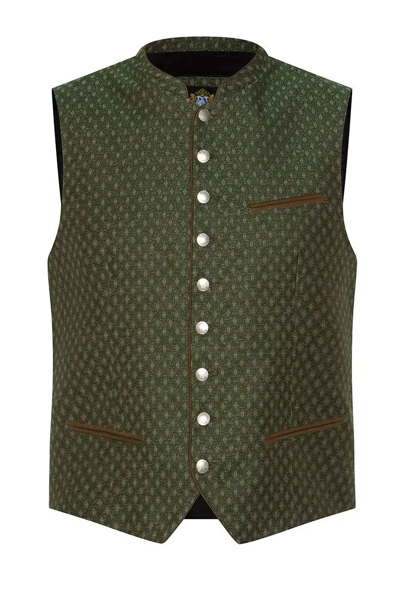 Trachtenweste oliv braun Johann 014535 - slimfit ~ 94