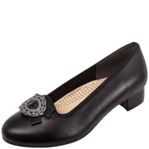 Pumps mit Brosche ~ 38 ~ schwarz