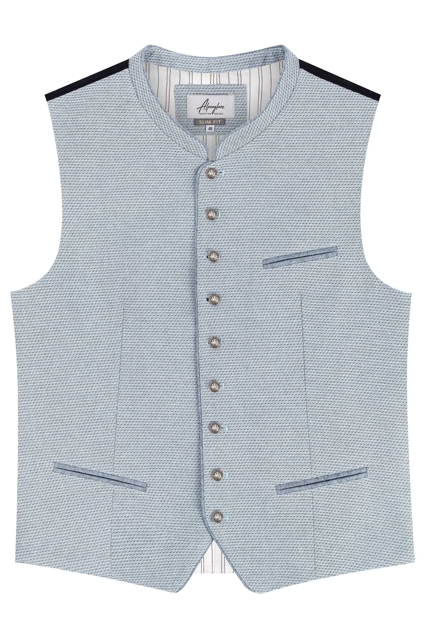 Trachtenweste JOEL (slim fit) ~ 44 ~ hellblau