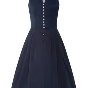 Midi Dirndl 65 cm Gastro dunkelblau Viona 006946 ~ 32