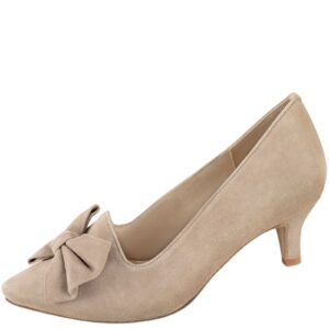 Pumps taupe mit Schleife Julie 016173 ~ 38