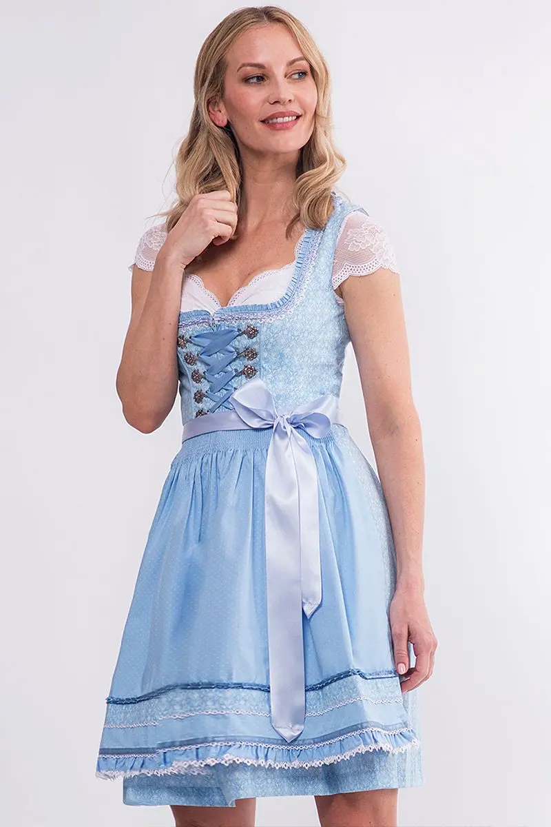 Mini Dirndl 55 cm hellblau Leonie 014962 ~ 38