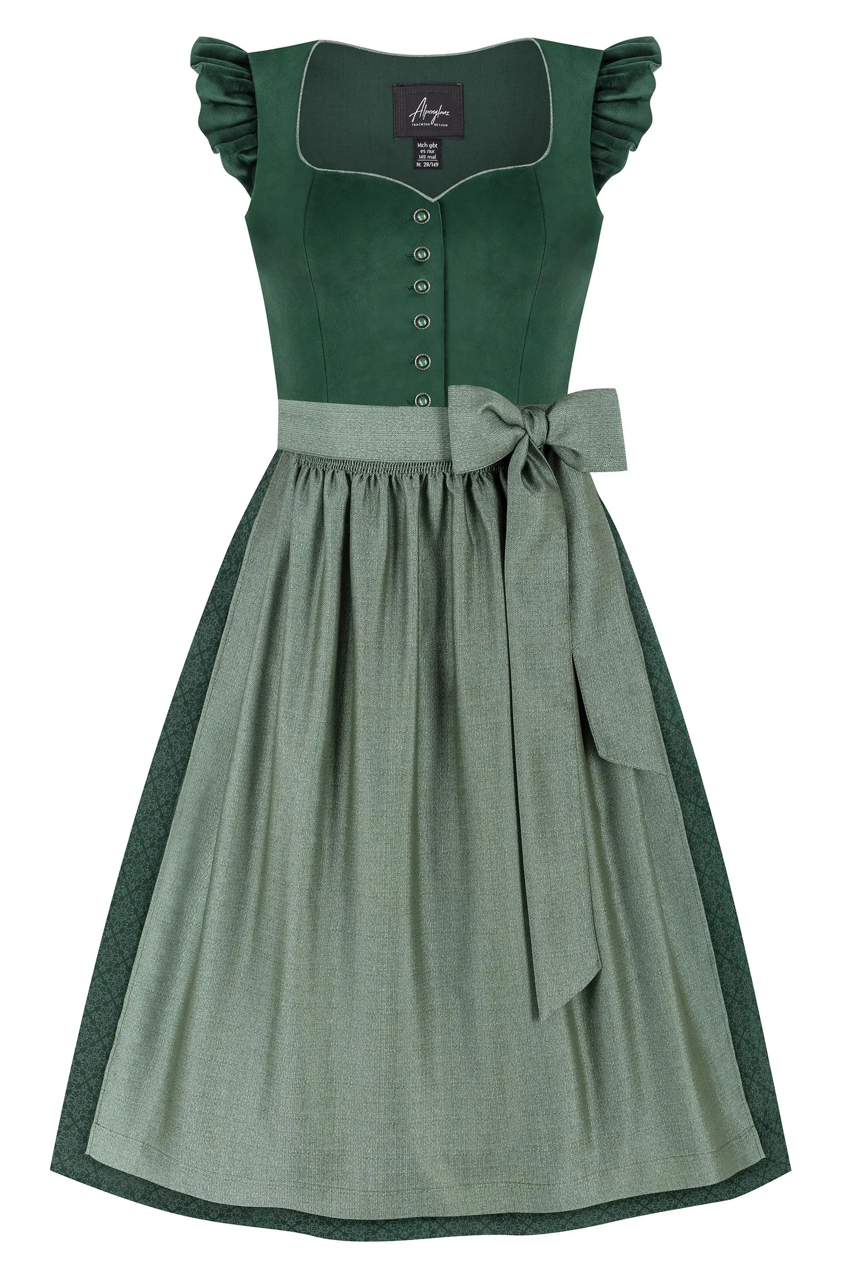 Dirndl ZOEY (70 cm) ~ 42 ~ dunkelgrün