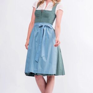 Midi Dirndl 65 cm salbei hellblau Frieda 016550 ~ 40