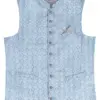 Trachtenweste hellblau gemustert Chris 014975 ~ 58