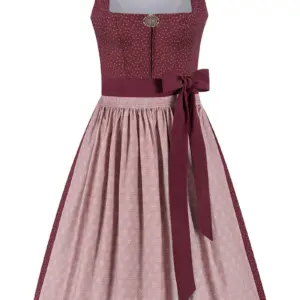 Midi Dirndl 65 cm dunkelrot altrosa Magdalena 014820 ~ 36