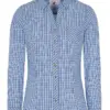 Trachtenbluse langarm blau kariert Neckar 016379 ~ 38