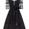 Midi Dirndl 70 cm schwarz Black Lady 016393 ~ 32