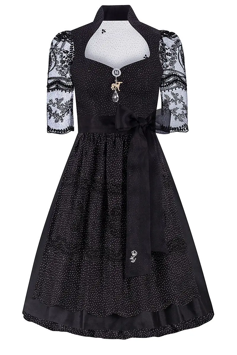 Midi Dirndl 70 cm schwarz Black Lady 016393 ~ 32
