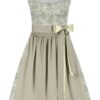 Dirndl MARIELLA mit Leinen (70 cm) ~ salbei ~ 32