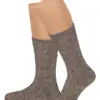 Trachtensocken kurz braun meliert Merinowolle Hubert 100271 ~ 40-41