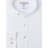 Trachtenhemd langarm weiß slimfit 002509 ~ 38