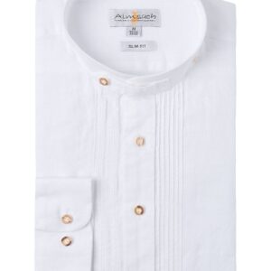 Trachtenhemd langarm weiß slimfit 002509 ~ 38