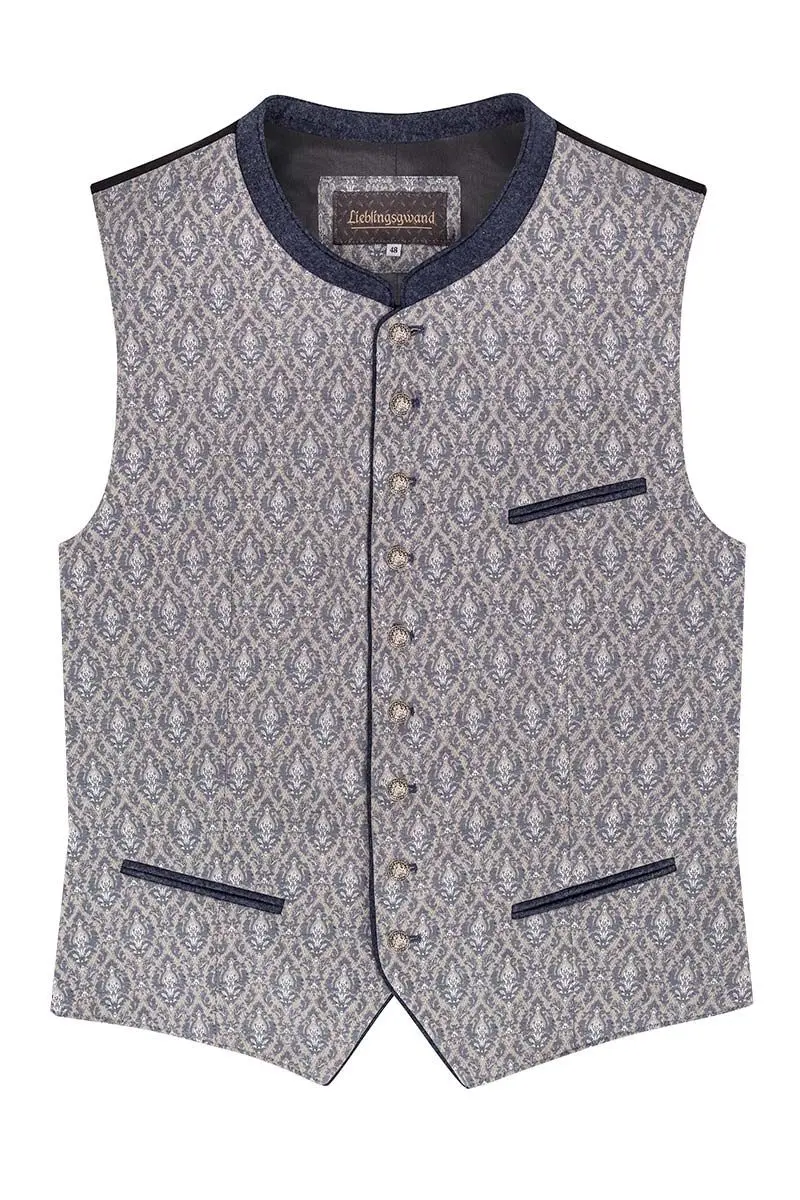 Trachtenweste blau grau Franz 016083 ~ 48