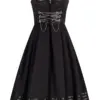Midi Dirndl 65 cm Gastro schwarz Britta 010942 ~ 40