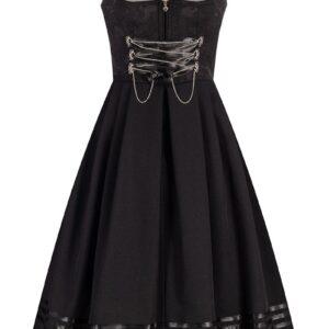 Midi Dirndl 65 cm Gastro schwarz Britta 010942 ~ 40