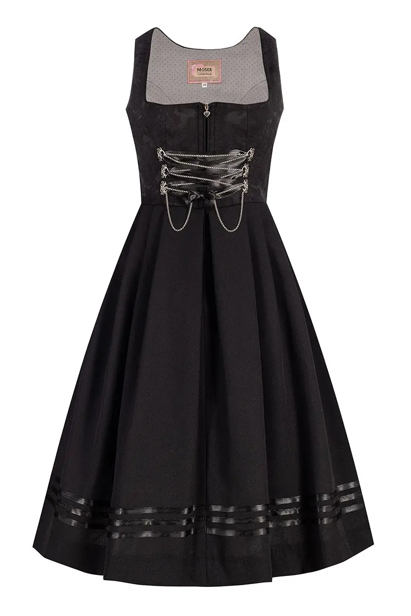 Midi Dirndl 65 cm Gastro schwarz Britta 010942 ~ 40