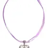 Collier in 11 Farben mit Herzgeweih und Svarowskisteinen 103573 ~ flieder