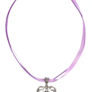 Collier in 11 Farben mit Herzgeweih und Svarowskisteinen 103573 ~ flieder