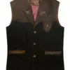 Trachtenweste braun anthrazit Leder Jonas 013182 ~ 46