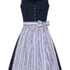 Mini Dirndl 60 cm dunkelblau geblümt weiß 015617 ~ 38