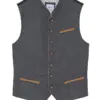 Kinder Trachtenweste anthrazit Loden Basti 010769 ~ 104