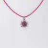 Kinder Collier mit Edelweiß ~ pink