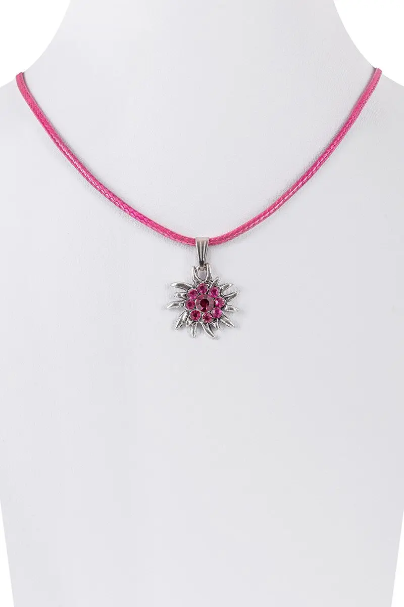 Kinder Collier mit Edelweiß ~ pink