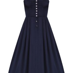 Dirndl lang 80 cm Gastro dunkelblau Britta 010944 ~ 38