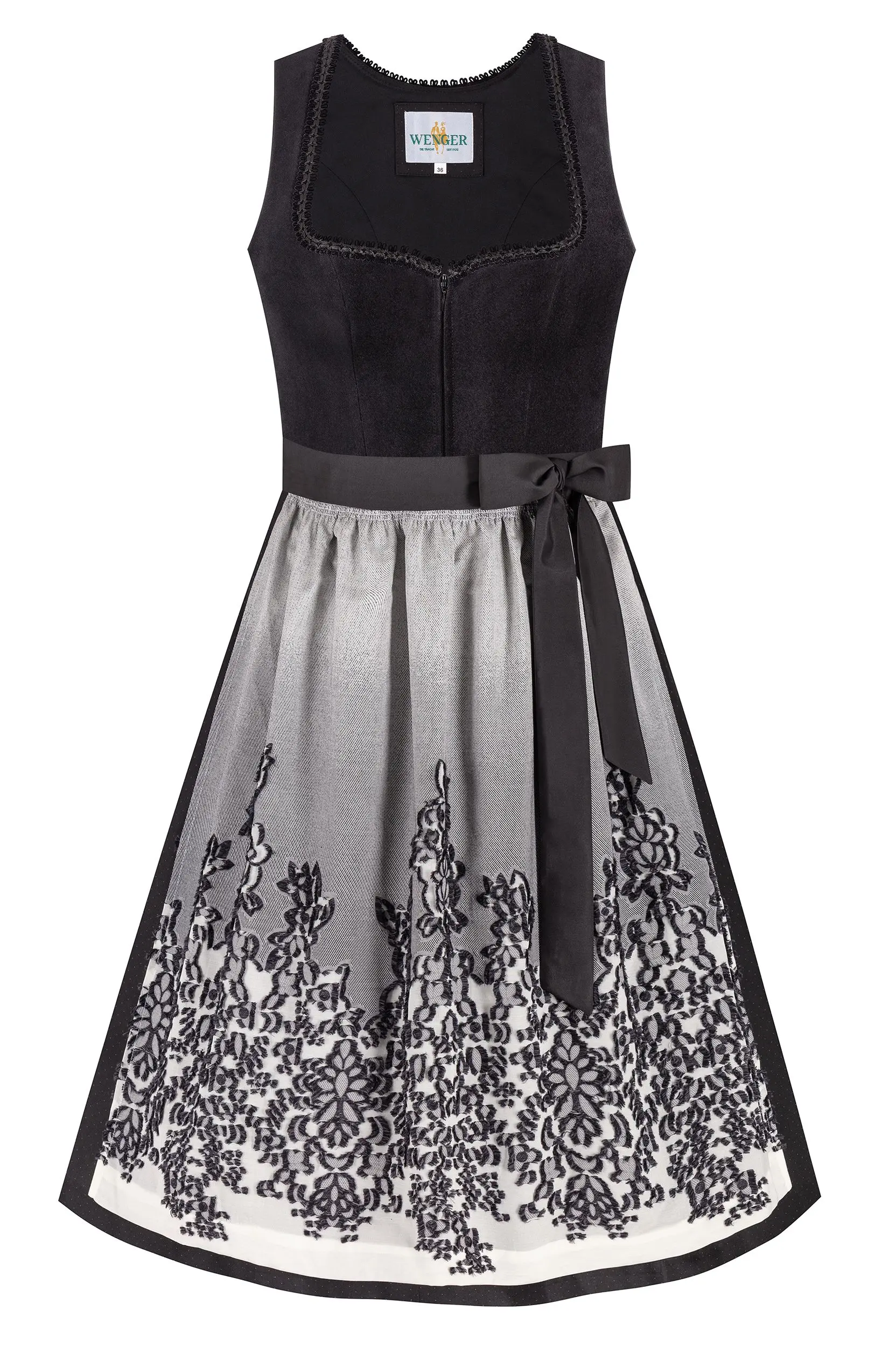 Dirndl ISOLDE (70 cm) ~ 32 ~ schwarz