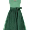 Dirndl ZENZI (65 cm) mit abnehmbaren Flügelärmeln ~ 30 ~ grün