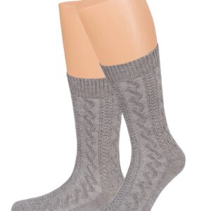 Trachtensocken kurz hellgrau 011214 ~ 36-38