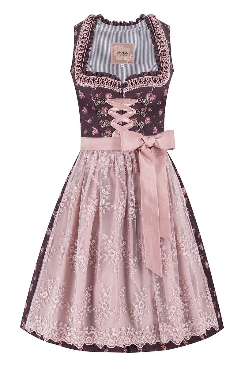 Mini Dirndl 55 cm dunkelrot altrosa Lara 014520 ~ 34