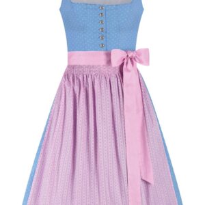 Midi Dirndl 65 cm hellblau rosa Lisa 014673 ~ 42