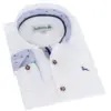 Kinder Trachtenhemd langarm weiß blau Luis 009401 ~ 74