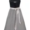 Dirndl ÜBERSEE (65 cm) schwarz coffee ~ 30 ~ schwarz taupe