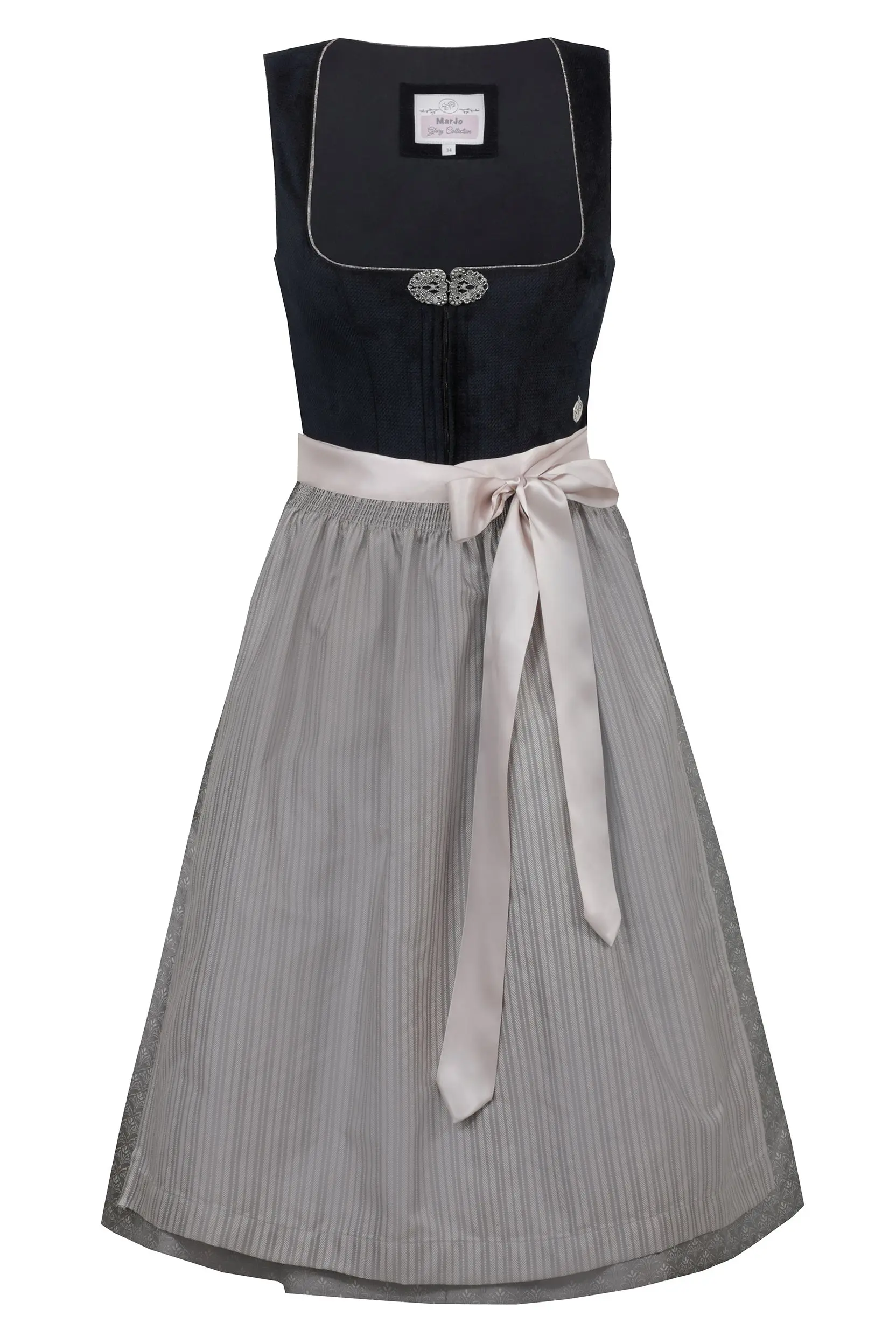 Dirndl ÜBERSEE (65 cm) schwarz coffee ~ 30 ~ schwarz taupe