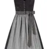 Dirndl ELEONORE (70 cm) ~ 38 ~ schwarz