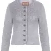 Trachten Strickjacke hellgrau Franziska 014422 ~ 30