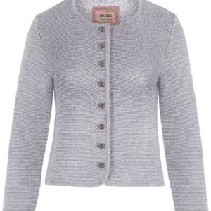 Trachten Strickjacke hellgrau Franziska 014422 ~ 30