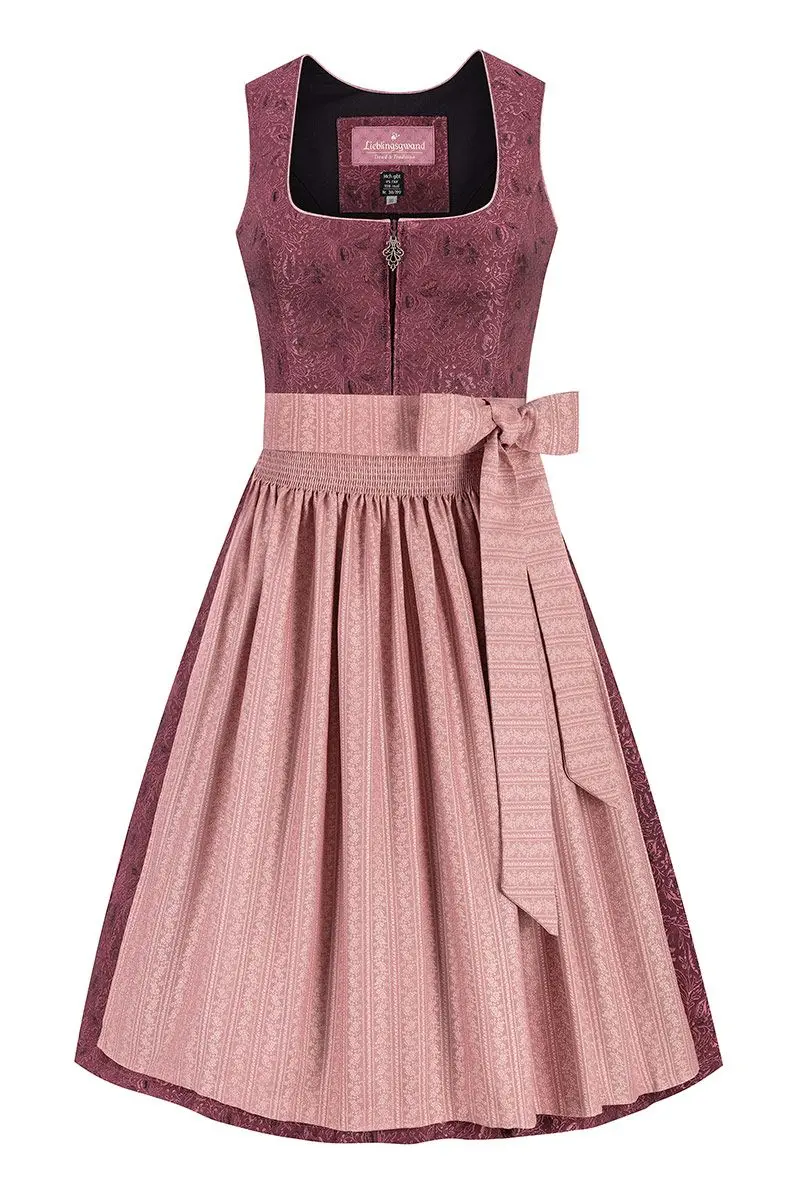 Midi Dirndl 70 cm aubergine altrosa Mariella 016587 - limitiert ~ 36