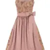 Dirndl in Leinenoptik (70 cm) ~ 40 ~ rost