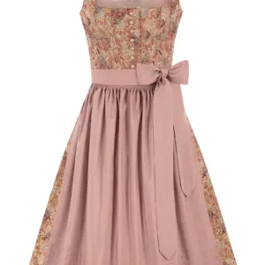 Dirndl in Leinenoptik (70 cm) ~ 40 ~ rost