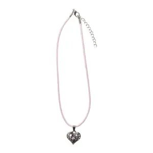 Kinder Collier mit Herzanhänger 000159 ~ rosa