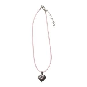 Kinder Collier mit Herzanhänger 000159 ~ rosa