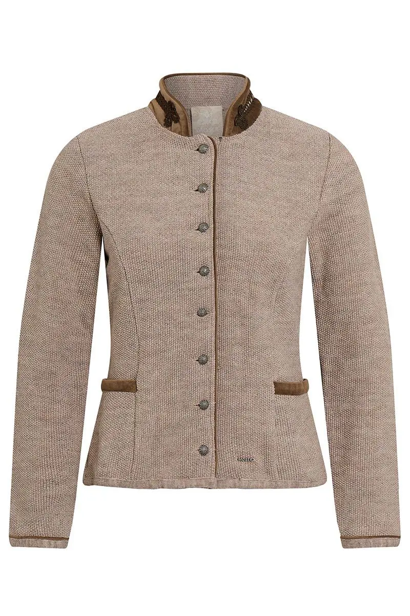 Trachten Strickjacke taupe Marianna 008194 ~ 46