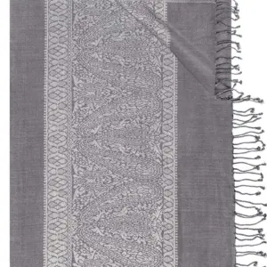 Trachtentuch 70x200 cm verschiedenfarbig mit Fransen 007813 ~ anthrazit