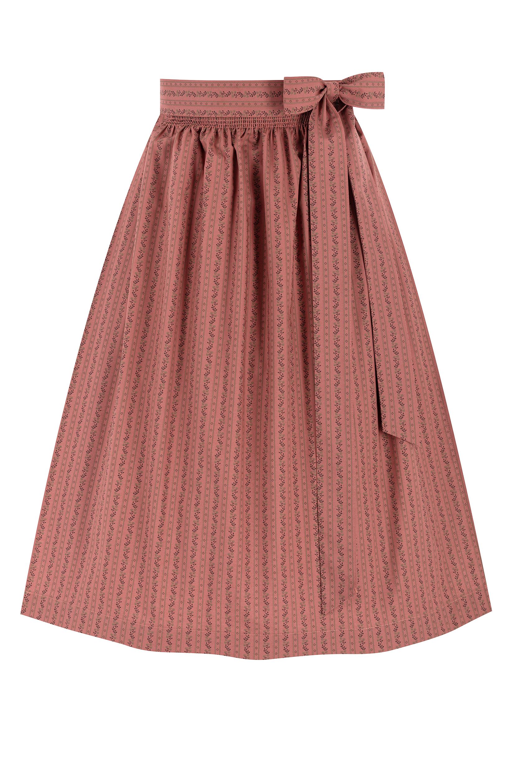 Dirndlschürze mit Rankenmuster (70 cm) ~ L ~ rosenholz