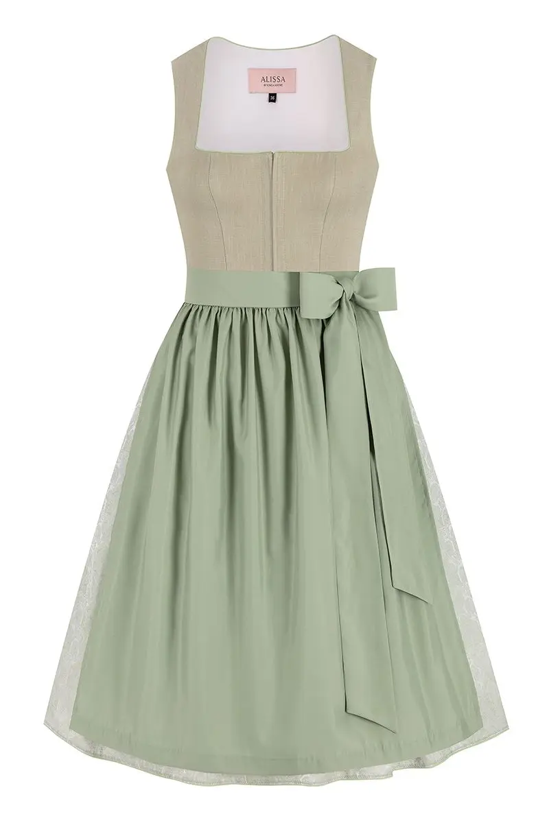 Festdirndl mit Leinen-Mieder (70 cm) ~ 40